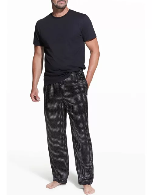 Men's Dotted Silk Pajama Pant