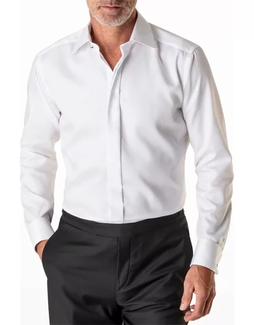 Men's Slim Fit Diamond Weave Formal Shirt