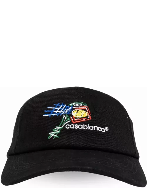 Casablanca Logo Embroidered Baseball Cap