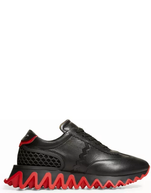 Men's Loubishark Flat Leather Red-Sole Runner Sneaker