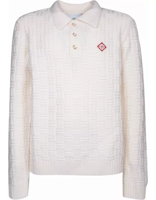 Casablanca Column Knit Polo Shirt