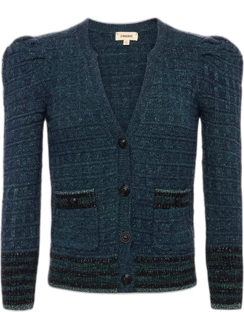 Jenni Tweed Waffle Stitch Cardigan