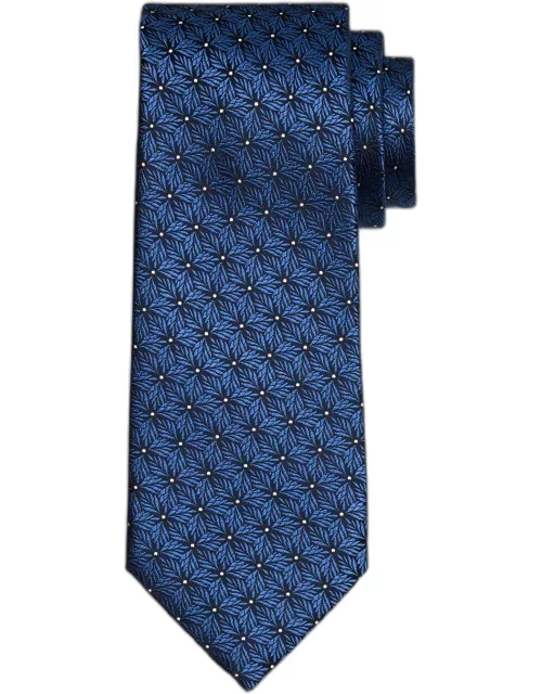 Men's Woven Leaves Silk Tie