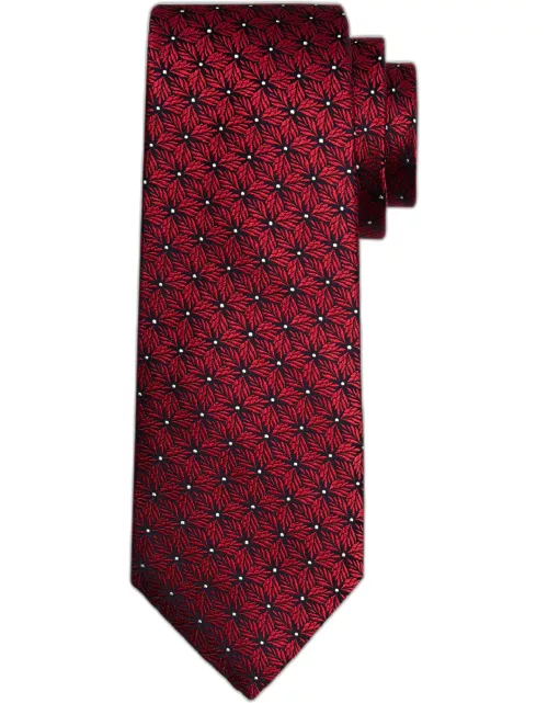 Men's Woven Leaves Silk Tie