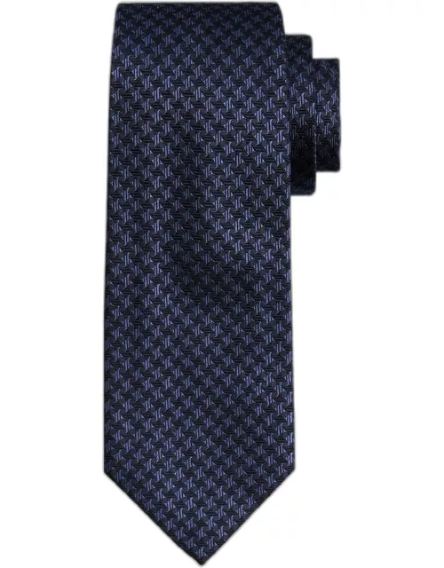 Men's Woven Houndstooth Silk Tie