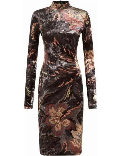 Etro Sheath Dress In Stretch Chenille Fabric