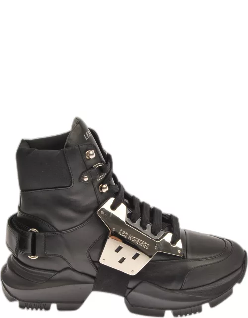 Men's Leather Chunky High-Top Sneaker