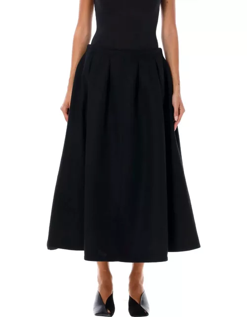 Patou Pleated Midi Skirt