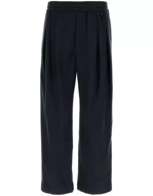 WOOYOUNGMI Midnight Blue Polyester Blend Pant