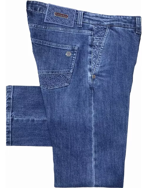 Men's Medium-Wash Straight-Leg Jean