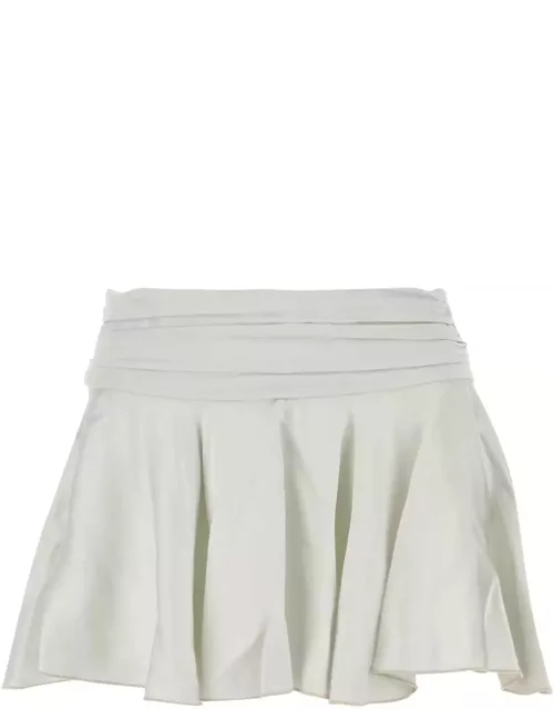 Gimaguas Light Grey Satin Marta Mini Skirt