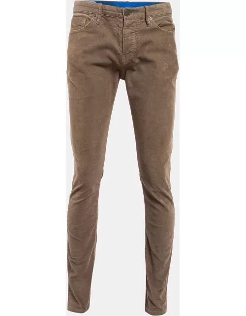 Burberry Brit Brown Corduroy Straight Leg Pants