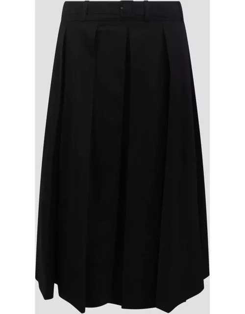 Patou Pleated Midi Skirt