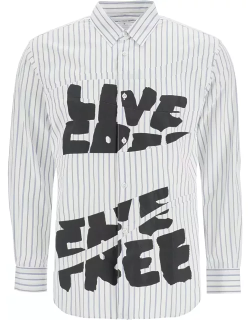 COMME DES GARCONS SHIRT 'live free printed shirt'