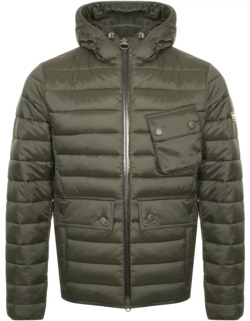 Barbour International Quilted Ouston Jacket Green