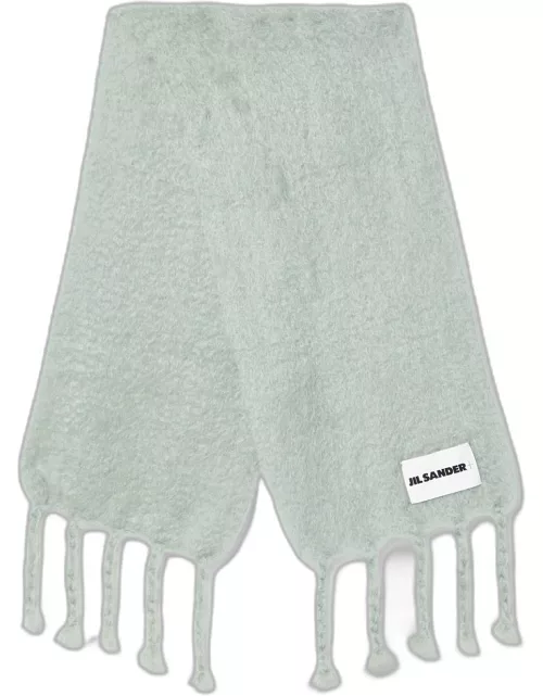 Jil Sander Pale Green Mohair Blend Scarf