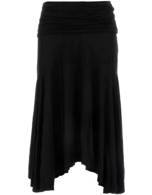 Gimaguas Black Stretch Viscose Fortuna Skirt