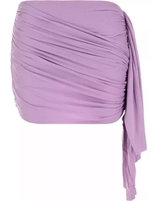 Gimaguas Lilac Stretch Viscose Oceano Mini Skirt