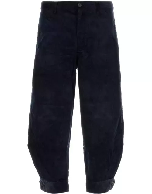 Comme des Garçons Shirt Navy Blue Corduroy Pant