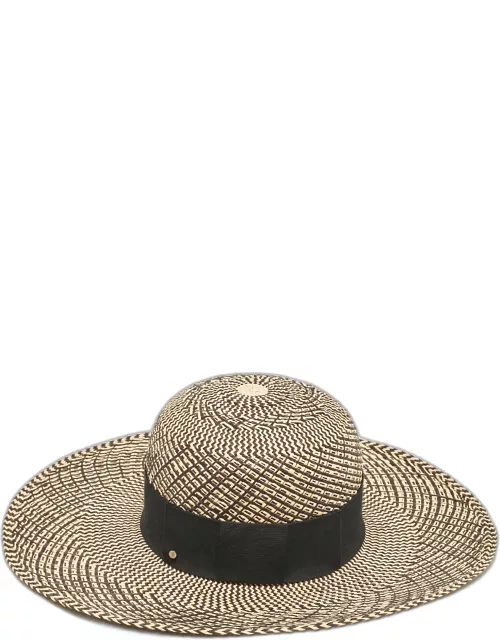 Hermès Beige/Black Straw Anouk Panama Hat