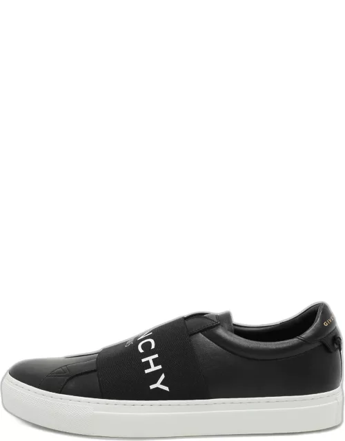 Givenchy Black Leather Urban Street Slip On Sneaker