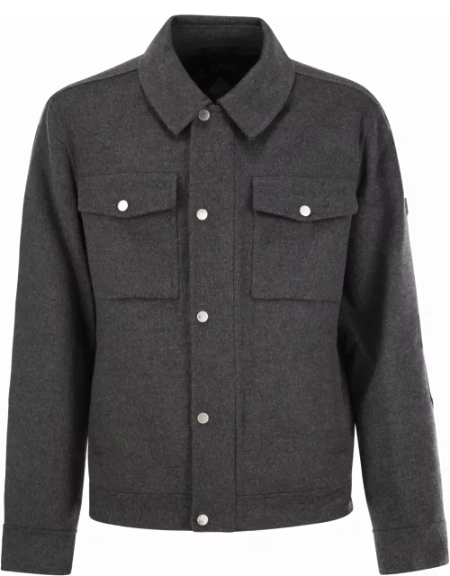 Moose Knuckles Shirt-cut Jacket In Wool And Cashmere