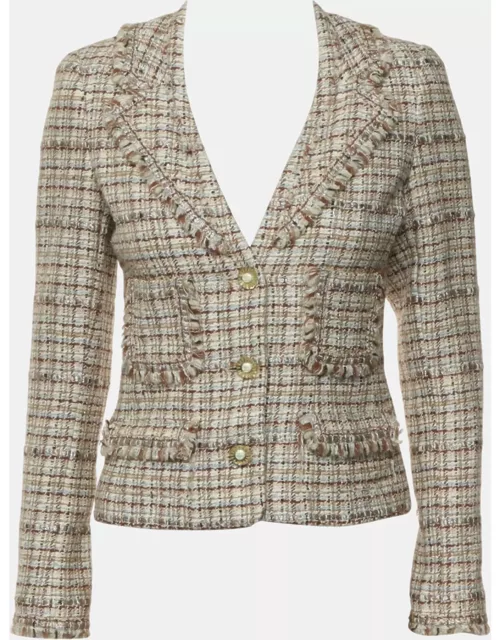 Chanel Vintage 04P Tweed Buttoned Up Blazer