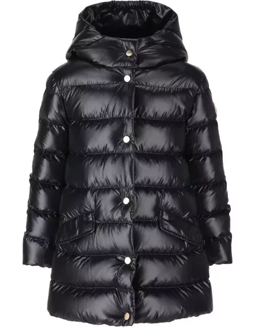 Moncler Logo Patch Hooded Coat