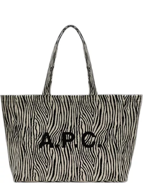 Zebra print Laure shopping bag