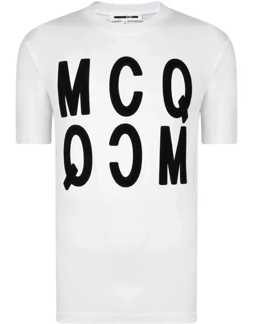 MCQ Velvet Logo T Shirt - White