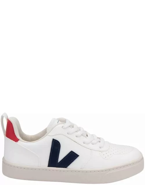 VEJA V10 Lace Trainers - White