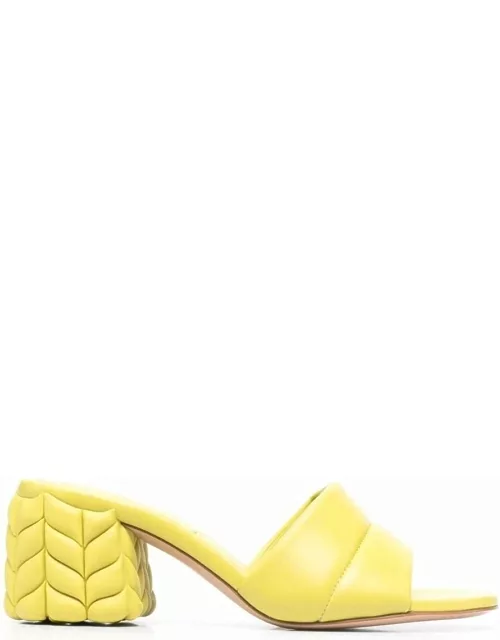 Padded leather yellow Sandal