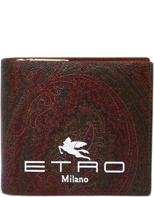 ETRO Brown Cotton Blend Wallet