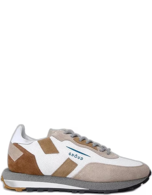 GHOUD Beige And White Leather Blend Rush Tread Sneaker