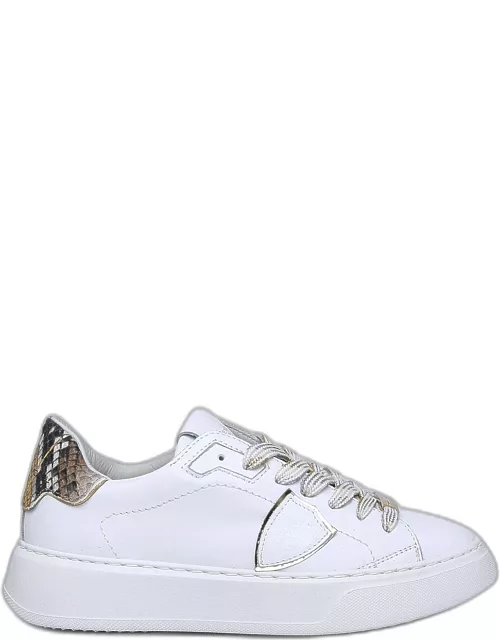 PHILIPPE MODEL White Leather Temple Sneaker