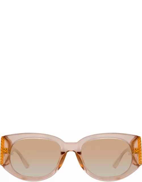 Debbie D-Frame Sunglasses in Peach