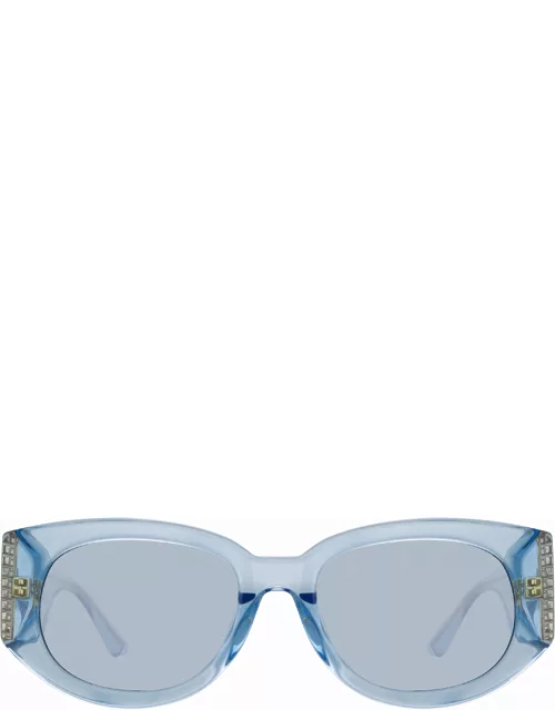 Debbie D-Frame Sunglasses in Blue