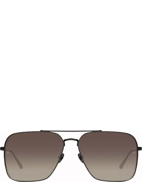 Asher Aviator Sunglasses in Black
