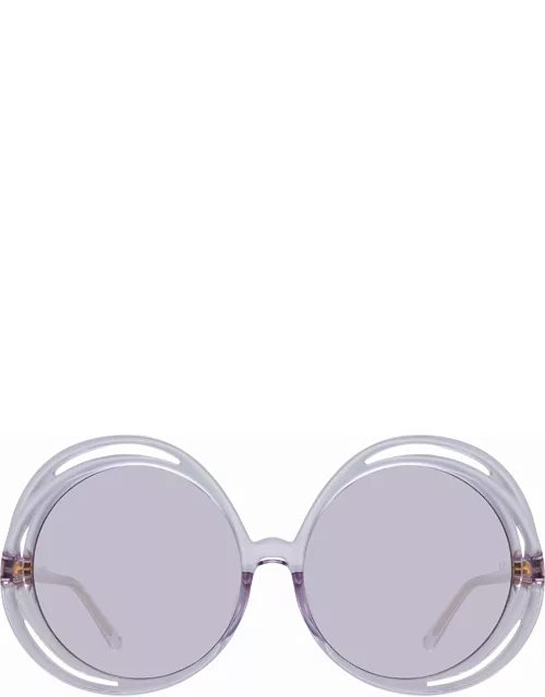 Ellen Round Sunglasses in Lilac
