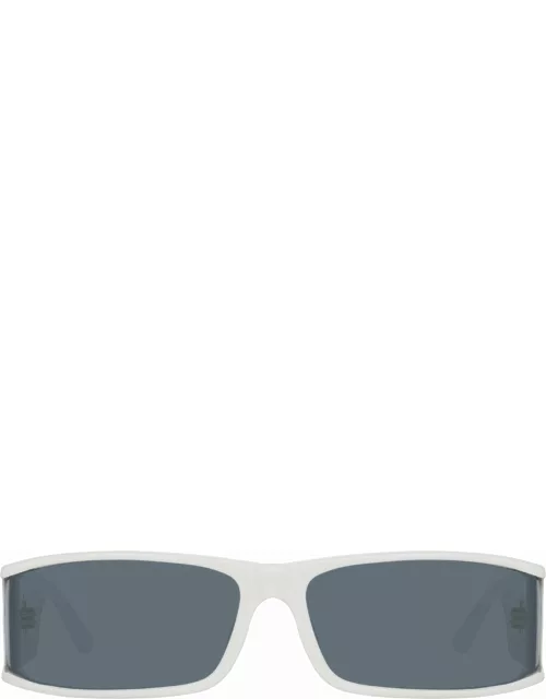 Mya Rectangular Sunglasses in White