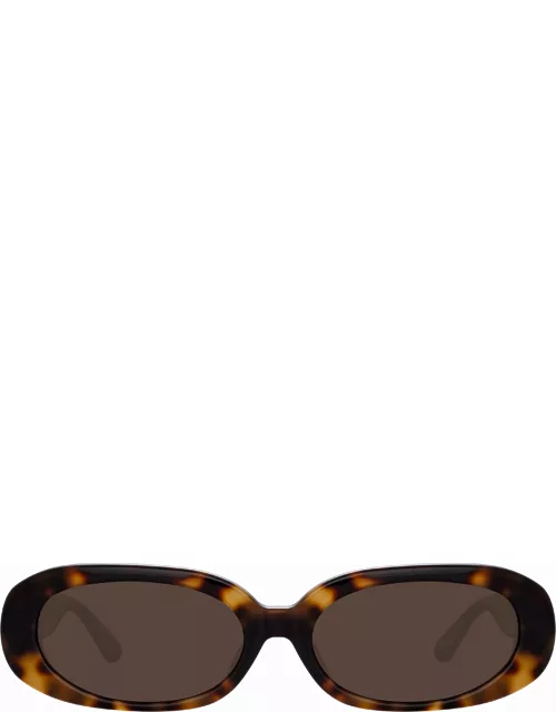 Cara Oval Sunglasses in Tortoiseshel