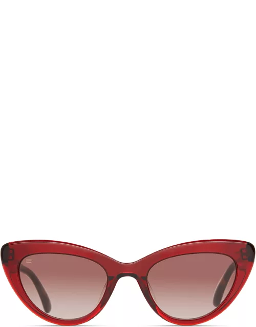 TOMS Women's Sunglasses Red Rosewood Crystal With Brown Gradient Lens - Willow