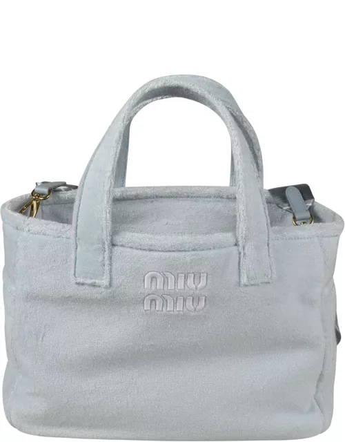 Miu Miu Logo Embossed Top Handle Shopper Bag