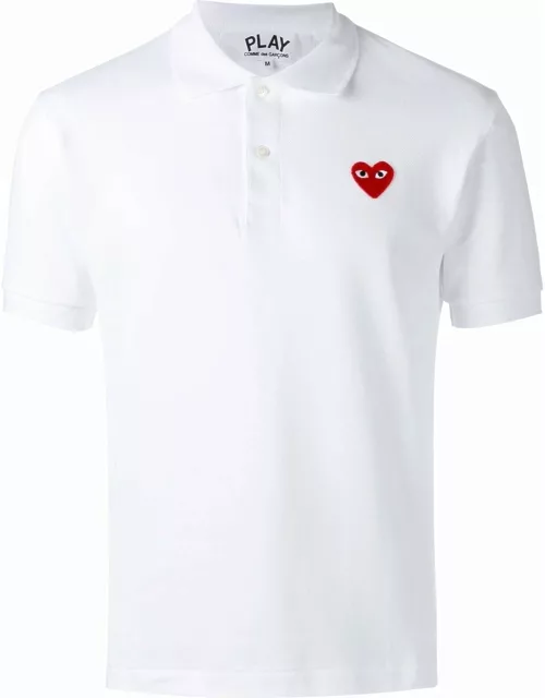Comme Des Garçons Play heart-logo cotton polo shirt