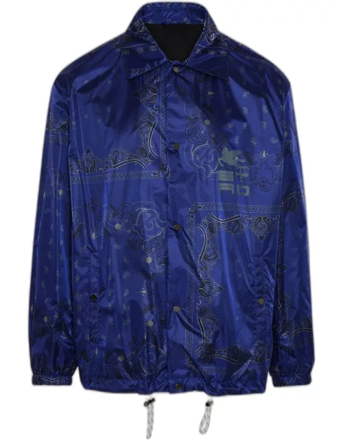 ETRO Blue Nylon Shirt Jacket