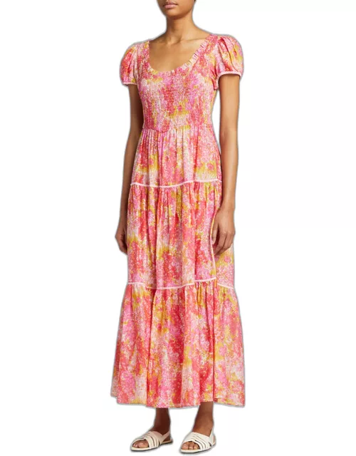 Elisabelle Floral Maxi Dress with Lace