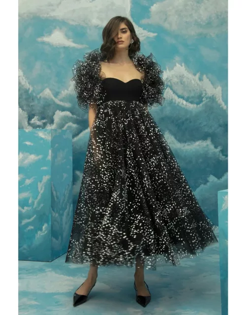 Gemy Maalouf High Waisted Midi Dress with Bolero