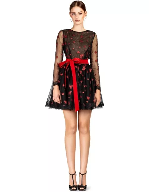 O'Blanc Heart Printed Cocktail Dres