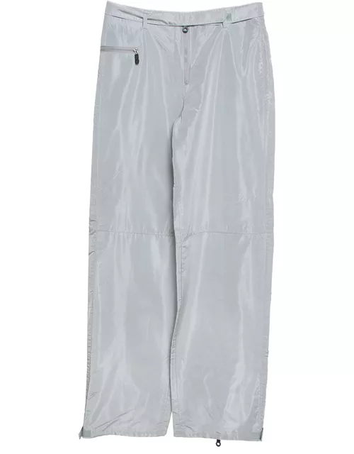 Emporio Armani Grey Coated High Waist Pants
