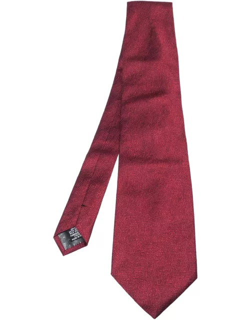 Gianfranco Ferre Red Jacquard Silk Traditional Tie